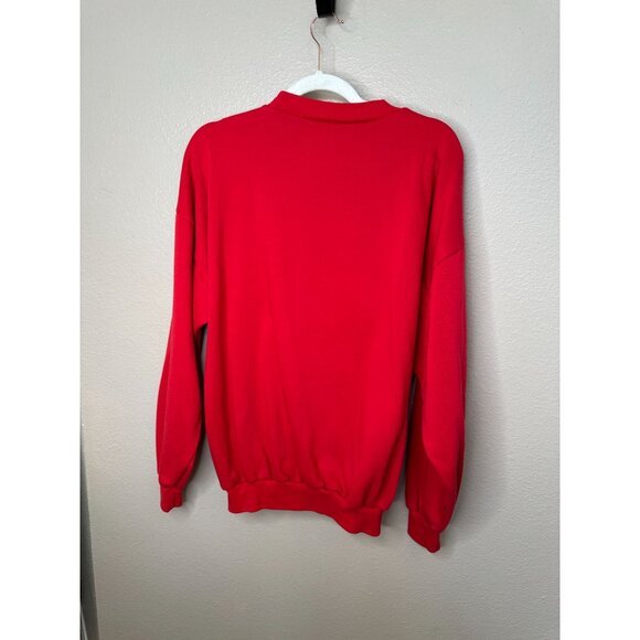 Vintage Holland Red Crewneck Sweatshirt XL Embroidered Crest Cotton Polyester‎ - Picture 6 of 7